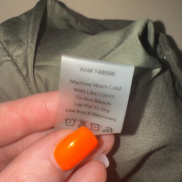 Universal Standard Coastal Linen Wide Leg Pant - Olive S 14/16 - Picture 10 of 10